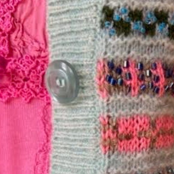 Vintage Free People Beaded Sweater - Picture 4 of 9